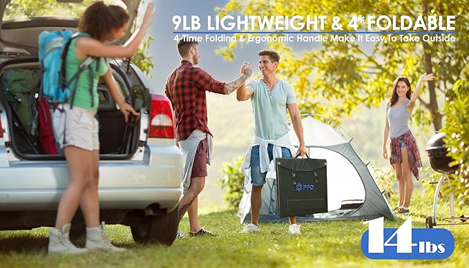 PPQ 200W Portable Solar Panel Kit 18V/12A, 14lb Foldable Briefcase Solar - Image 7