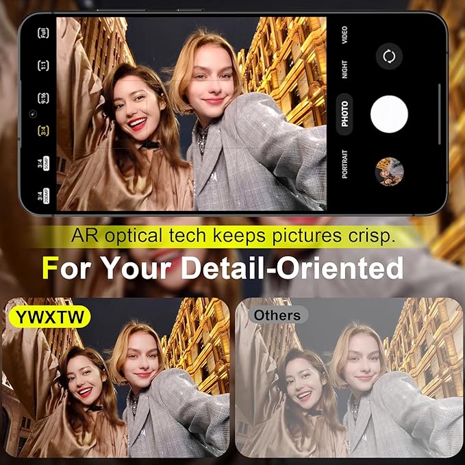 YWXTW Camera Lens Protector for Samsung Galaxy S25+ Plus Accessories 9H - Image 4