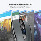 TECKNET Wireless Mouse, 2.4G Ergonomic Optical Mouse, Computer Mouse - Image 6