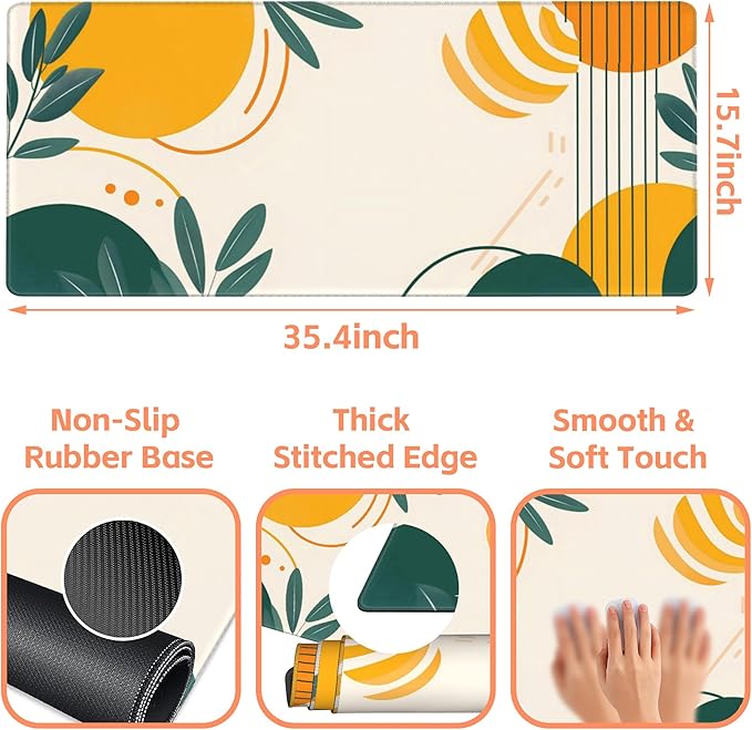 Mouse Pad Large Abstract Shapes and Lines Non-Slip Game Desk Mat - Image 3