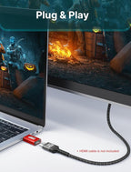 JSAUX 4K DisplayPort to HDMI Adapter 1Pack, DP PC to HDMI Monitor Converter - Image 2
