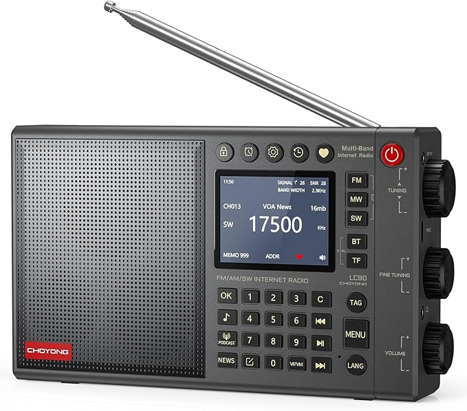 CHOYONG LC90 Wi-Fi/4G Internet Radio, Portable FM/LW/MW/SW Radio by CHOYONG