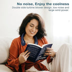 CIVPOWER Neck Fan: Portable Personal Neck Cooling Rechargeable Bladeless Fan - Image 8