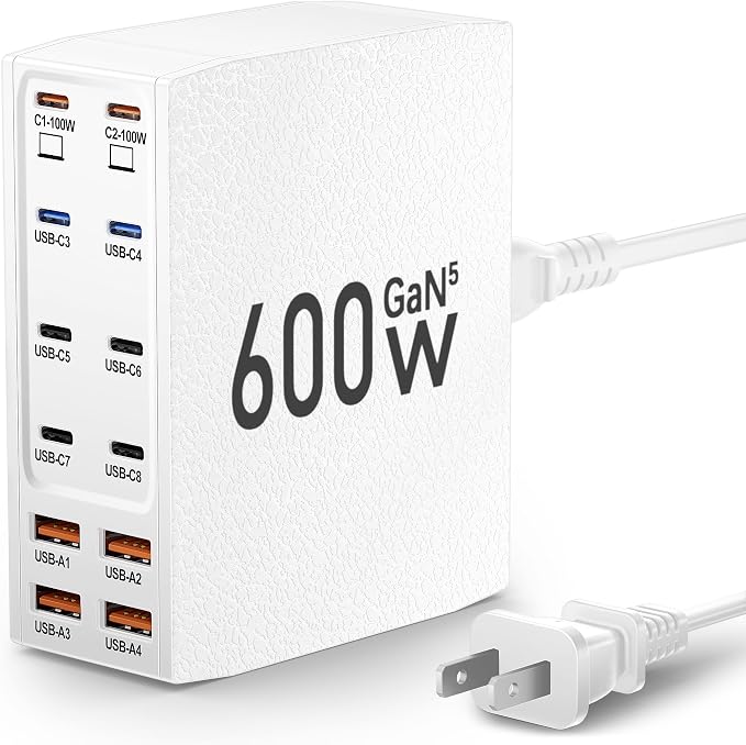 Charging Station, 12-Port USB C Charger Block by SAIPKYGS
