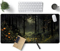 Dark Forest Desk Mat Mouse pad, Big Laptop Computer Keyboard and Mouse Mat by TENG+DA+QING