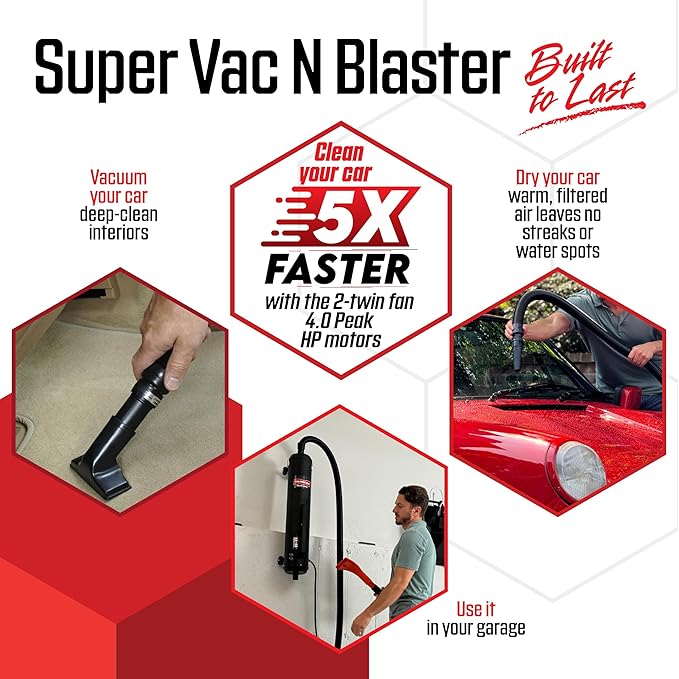 MetroVac Super Vac N Blaster Vacuum: Super Vac N Blaster 8.0 Peak HP, Model - Image 3