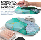 2-in-1 Ergonomic Set, Wave Keyboard Wrist Rest and Massage Slope Mouse Pad - Image 3