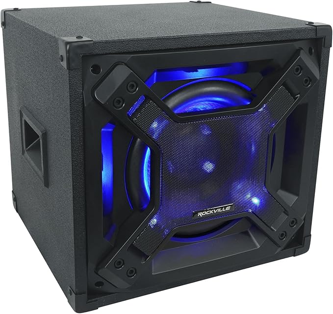 Rockville BASS Blaster 10 750W Powered 10" Home Theater Subwoofer Sub, LED - Image 3
