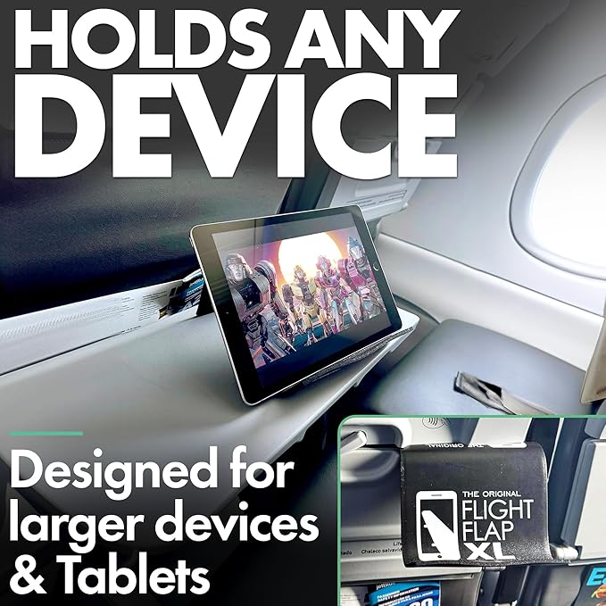 Airplane Tablet Holder, Extra Large 12x7” Flexible Cell Phone and Tablet Holder - Image 4