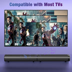 Sound Bar, 100W Sound Bar for Smart TV, 2 in 1 Detachable Home Speaker Bass - Image 6