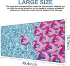 Gaming Desk Pad Large Extra Length Pink Flamingos Mouse Pad Keyboard Laptop - Image 3