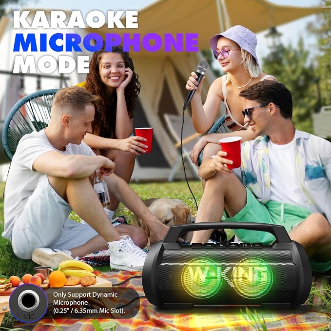 W-KING Portable Speakers Bluetooth Wireless, 120W Max Loudest Bluetooth Speaker - Image 8