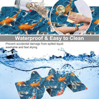 Koi Carps Desk Mat, Large Swimming Koi Fish Gaming Keyboard Mouse Pad, Non-Slip - Image 4