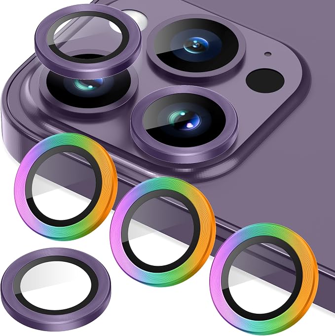 AGVEE 3+3 6 Pack for iPhone 14 Pro 6.1" / 14 Pro Max 6.7" Camera Lens Cover by AGVEE