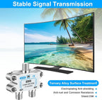 2 Way Coaxial Cable Splitter, Support 10-2602MHz, RG6 Compatible, Nickel-Plated - Image 4