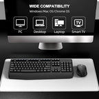 Wireless Keyboard and Mouse Combo, EDJO 2.4G Full-Sized Ergonomic Computer - Image 7