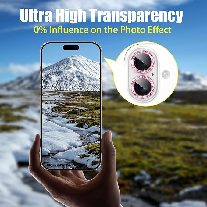 AGVEE 3+3 6 Pack for iPhone 16 6.1" / 16 Plus 6.7" Camera Lens Cover Protector - Image 6