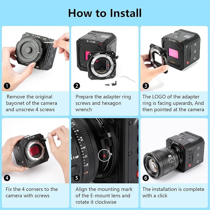 VILTROX E-T10 II Lens Mount Adapter, E Mount Lens to Z-CAM Cinema Cameras - Image 7