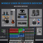 Audio Mixer 12 Channel Professional Mixer Console - Image 9