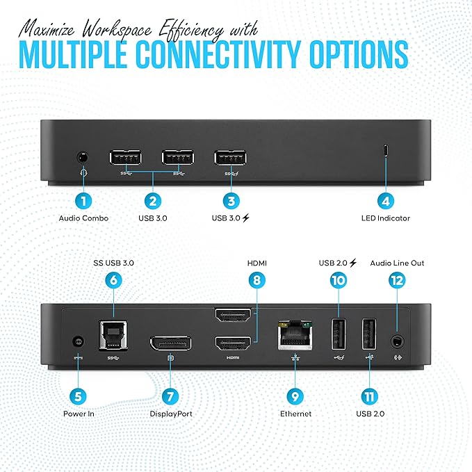 D3100 Dock USB 3.0 Ultra HD/4K Triple Display - Image 2
