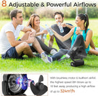 Camping Fan with Light - 20000mAh Rechargeable Battery Fan - Image 3
