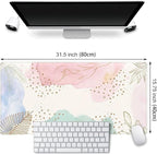 Boho Pastel Painting Mouse Pads, Abstract Mousepad XXL, Extended Mouse Pad - Image 2