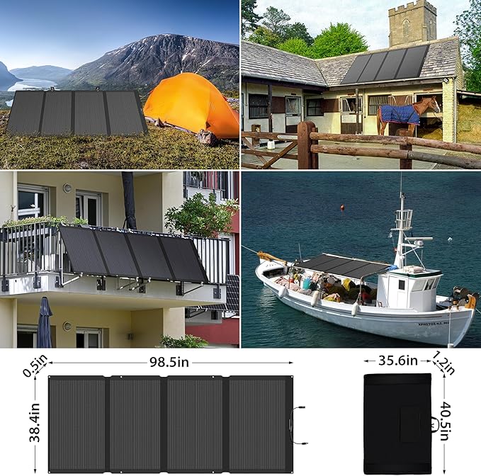 400W 42V ETFE Portable Solar Panel, IP68 Waterproof Foldable 24% High Conversion - Image 5