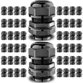 QILIPSU 50pcs M25L Long Thread Cable Gland Waterproof IP68 Nylon Strain Relief by QILIPSU