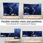 AVLT Dual 57 Inch Heavy Duty Stacking Monitor Arm Pole Top Mount - Image 4
