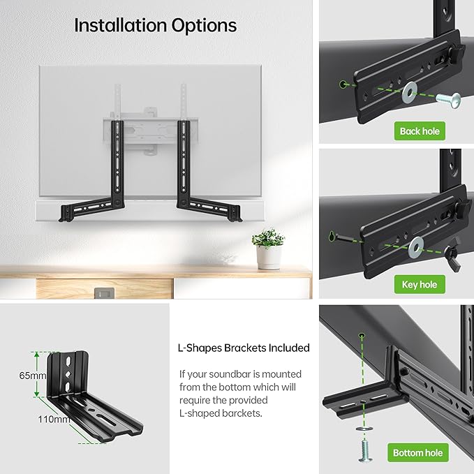 USX MOUNT Soundbar Mount, Sound Bar Mount - Image 3
