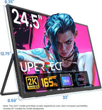 UPERFECT 24.5" Portable Gaming Monitor, 2K QHD 2560×1440, 165Hz USB-C, 144Hz - Image 9