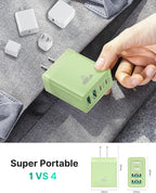 USB C Wall Charger 2-Pack, 40W 4-Port USB C Charger Block PD Power Delivery - Image 7