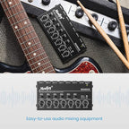 Moukey Audio Mixer, DC 5V, 6 Stereo Ultra, Low Noise 6 Channel Line Mixer - Image 6