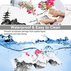 Chinese Ink Painting Desk Mat, Large Abstract Landscape Painting Gaming - Image 4