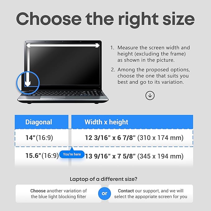 14 inch Blue Light Blocking Screen Protector Panel - Image 6