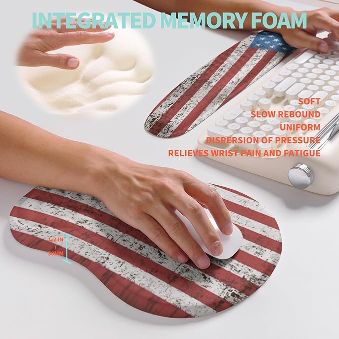 2-in-1 Ergonomic Set, Wave Rise Keyboard Wrist Rest and Massage Bulge Slope - Image 4