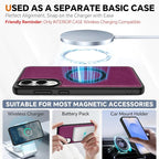 TUCCH Case for Galaxy S25 Edge, 2 in 1 Magnetic PU Leather Wallet Wrist Strap - Image 4