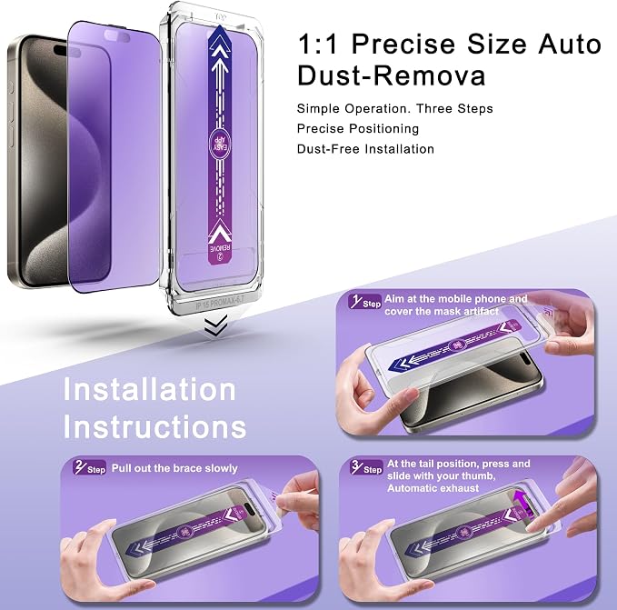 2 Pack Anti Blue Light Matte Screen Protector - Image 4