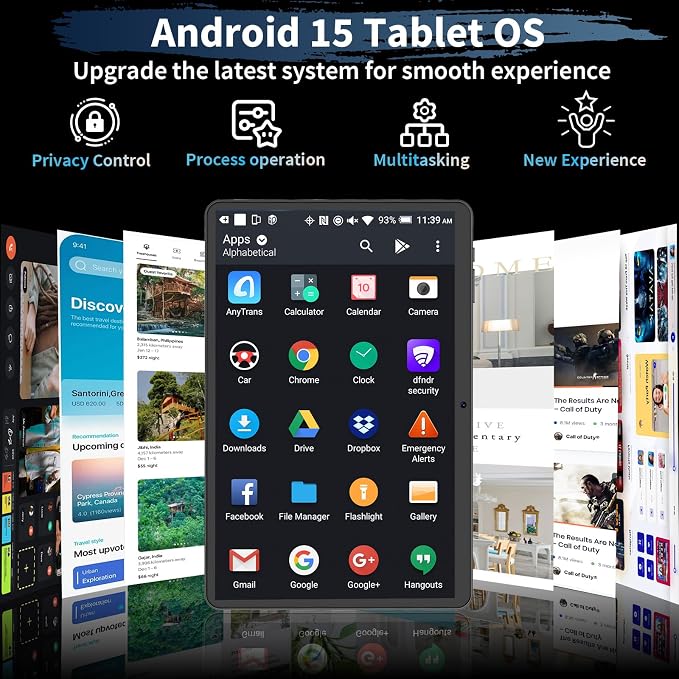 Android 15 Tablet, 26GB + 256GB, 10.1-inch Tablet - Image 3