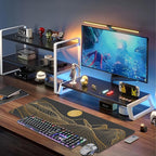Abstract Golden Mountain Desk Mat, Large Gold Line Art Gaming Keyboard Mouse Pad - Image 6