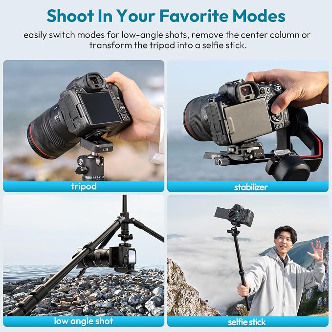 ULANZI TT53 Camera Tripod, 70.8” Travel Tripod - Image 8