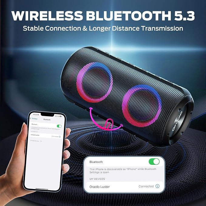 BUGANI Luster Bluetooth Speakers, Portable Wireless Stereo Speaker - Image 7
