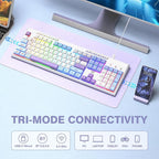 RisoPhy Wireless Gaming Keyboard, Tri-Mode BT5.0/2.4GHz/USB-C, RGB Light up - Image 2