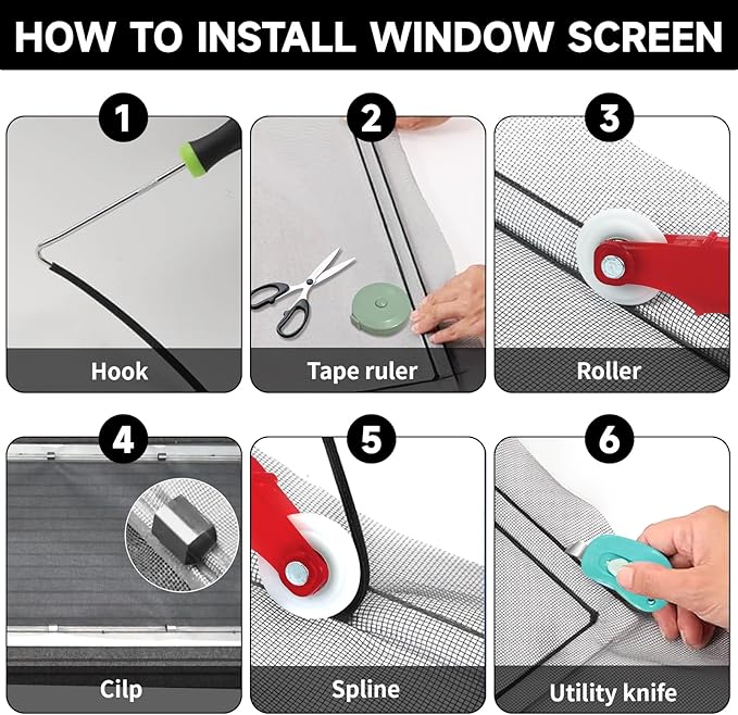 Window Screen Door Repair/Replacement Kit, - Image 3