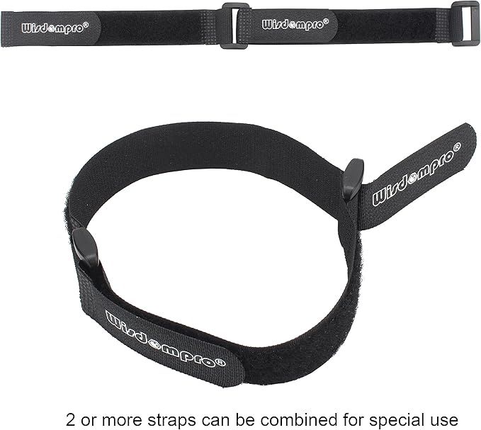 20 Pack 0.8 x 8 Inches Hook and Loop Reusable Fastening Cable Tie Down Straps - Image 5