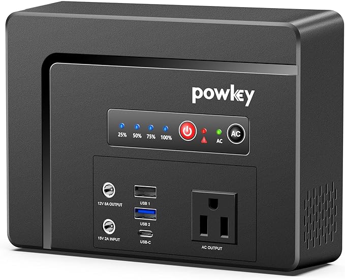 Powkey Portable Power Station 100W, 97Wh Small Portabl Generator by POWKEY