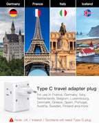 2 Pack European Travel Plug Adapter, Mifaso International Power Plug Adapter - Image 3