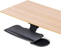 Under Desk Keyboard Tray, 17.75" Track, One Knob Control, Undermount Sliding by FERSGO