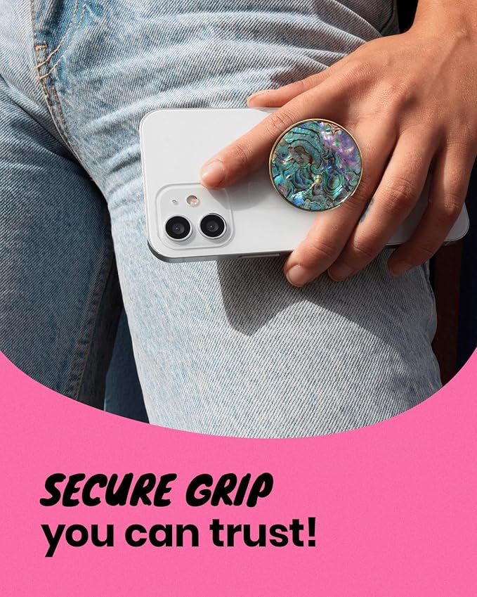 OnTheGrip Cute Natural Seashell Design Round Shape Collapsible Mobile Phone - Image 6