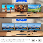 KVM Switch 3 Monitors 3 Computers 8K@60Hz/4K@120Hz, HDMI DP KVM Switches - Image 7